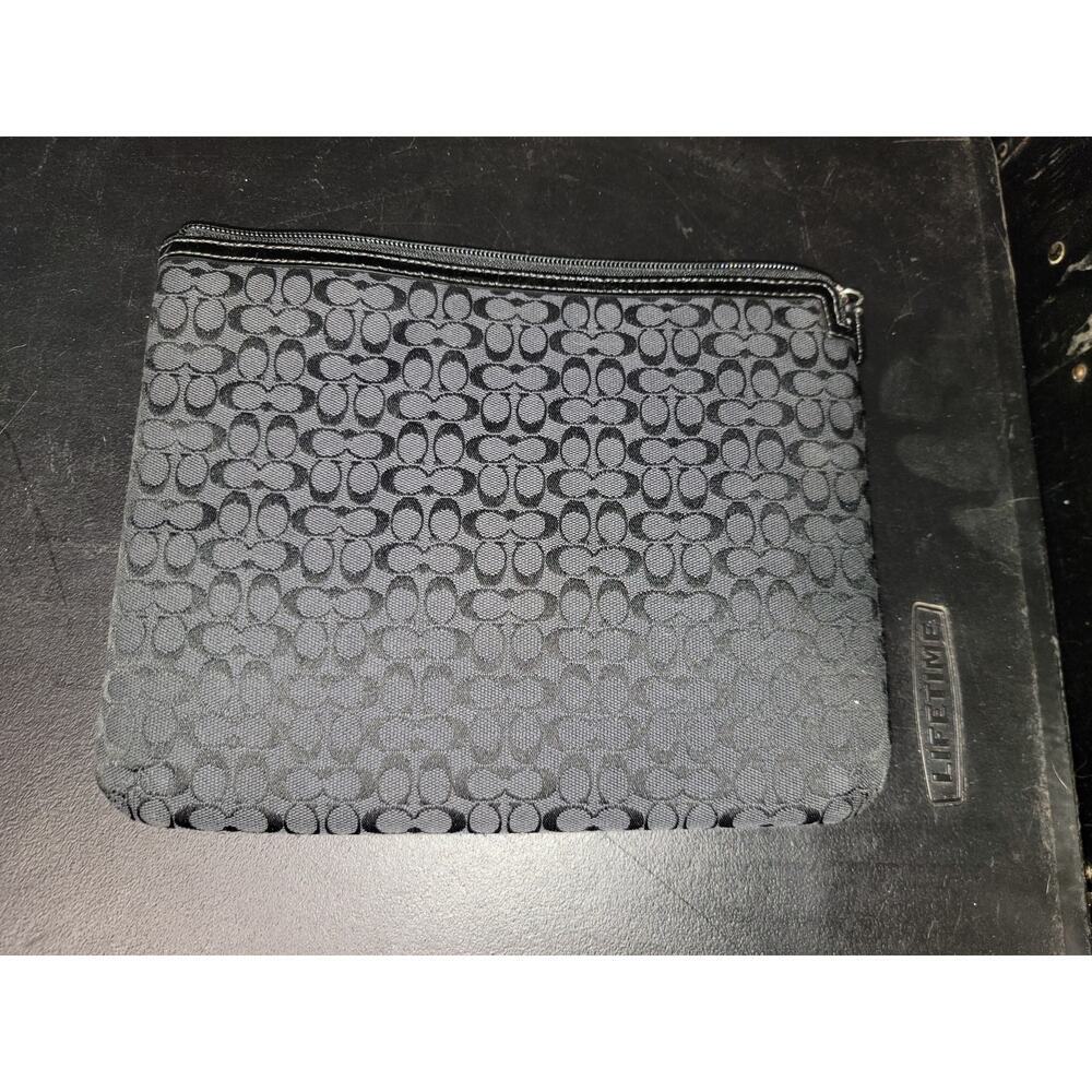 Coach Zip Around Travel Bag Black and Matching Tablet holder - Picture 12 of 14